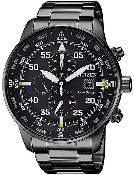 Citizen - B612 Chronograaf Horloge - Zwart - Eco-Drive