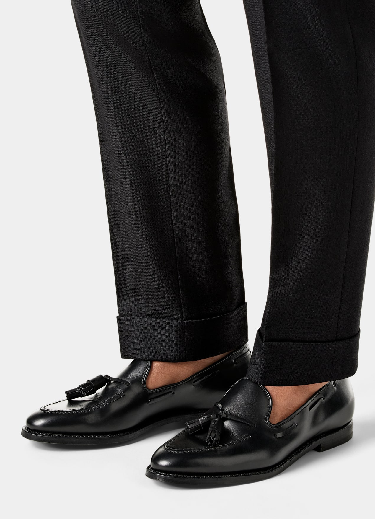Mocassins à pompons noirs - Fabrication italienne