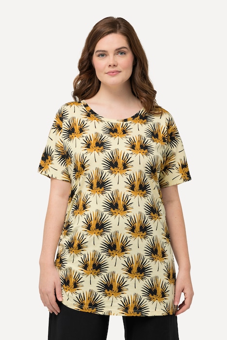 T-Shirt, Raffband, V-Ausschnitt, Halbarm, Biobaumwolle