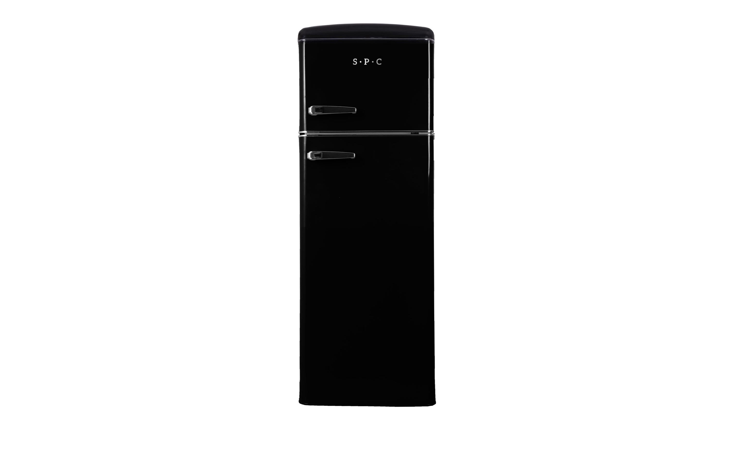 Kühlschrank KS3666 Schwarz, Rechts<br>Freistehender Kühlschrank im Retro-Design
