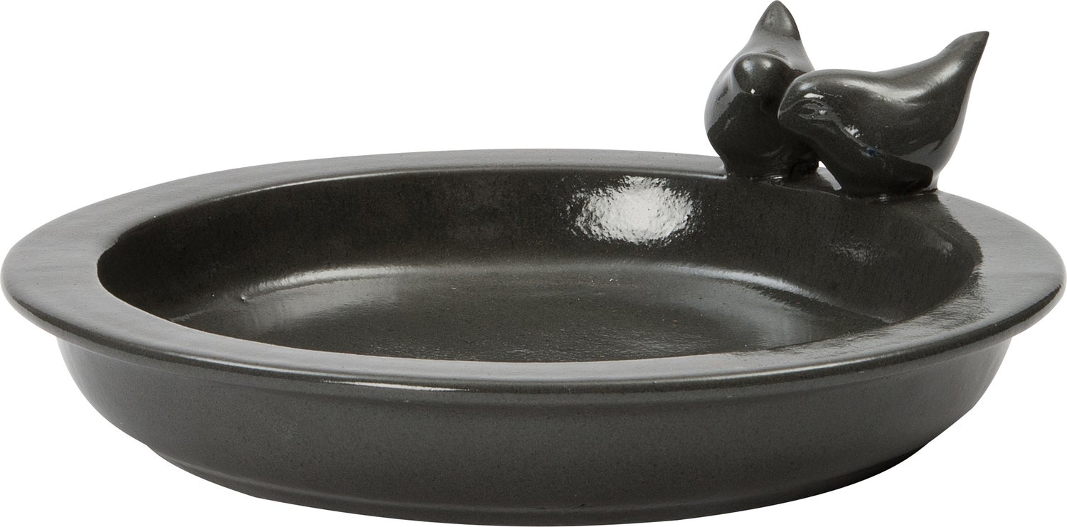 Intratuin vogel voeder- en drinkschaal Emmy donkergrijs D 32 cm