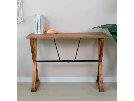 Console en bois et métal 106x40x76,5h cm