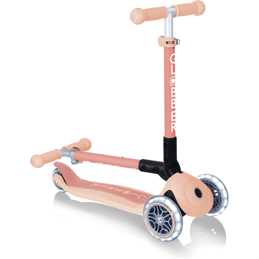 GLOBBER Junior Faltbarer Scooter Lights Eco apricot