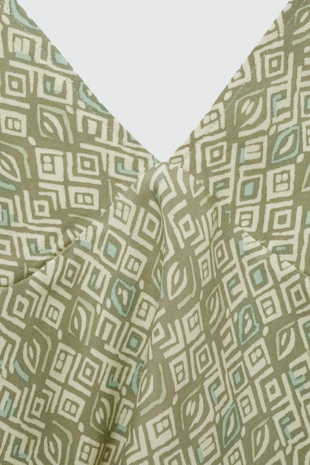 MANGO TEEN spaghettitop met all over print groen
