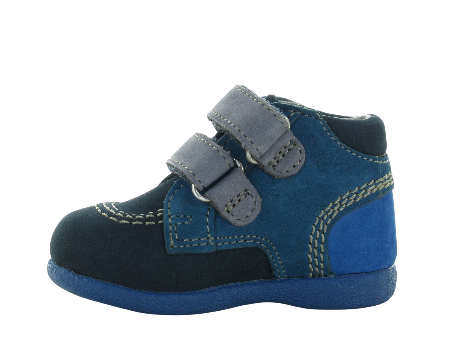 Kickers-BABYSCRATCH Cuir Multi Bleu
