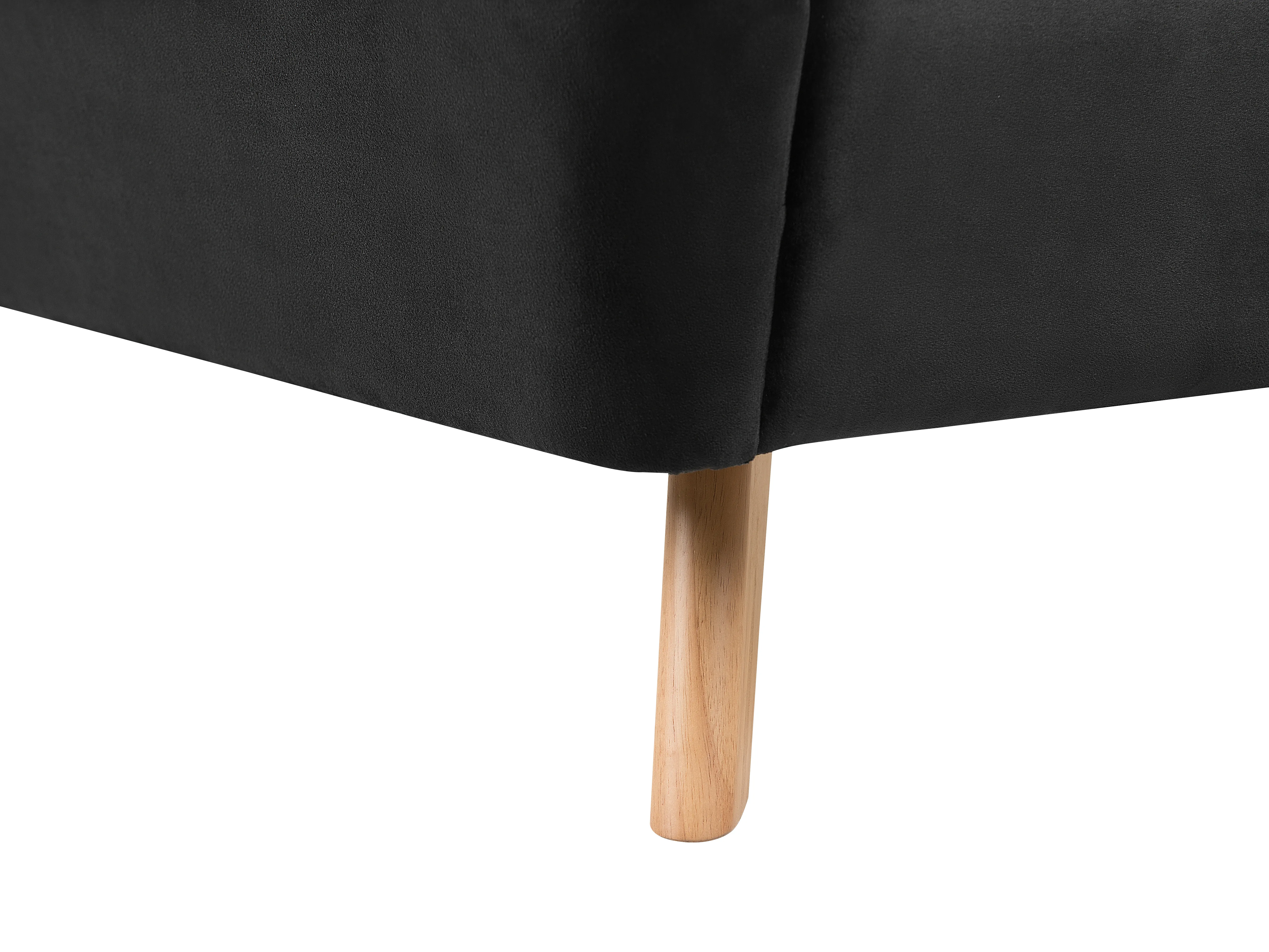 Bed Fluweel VIENNE 180 x 200 cm Zwart