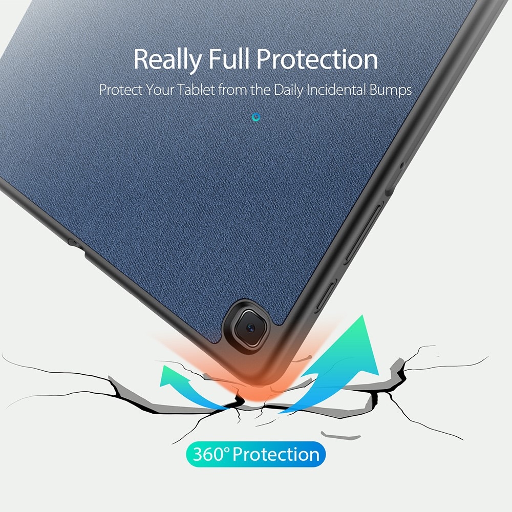 Samsung Galaxy Tab S6 Lite (2024/2022/2020) Tasche Smart Cover Hülle Stoff Design S-Pen Halterung - Dunkelblau