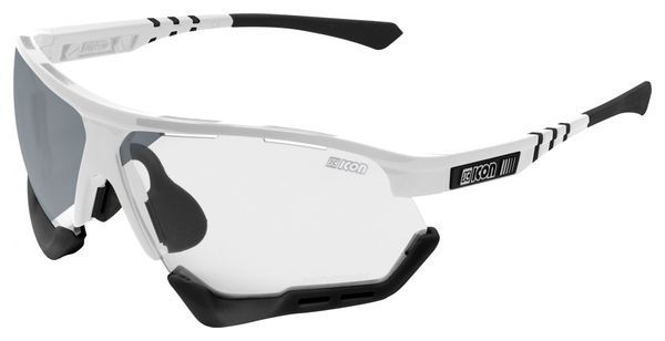 Scicon Sports Aerocomfort SCN XT XL Lunettes De Soleil De Performance Sportive (Miroir Argenté Scnxt Photocromique/Luminosité Blanche)