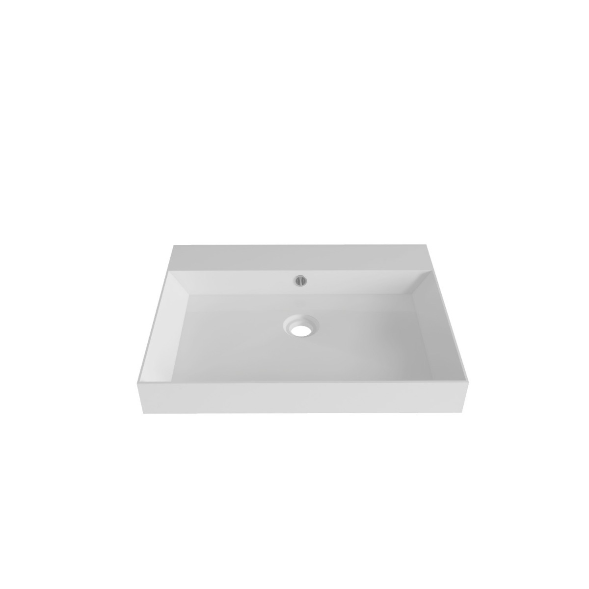 Fontana Kolo wastafelmeubel kasteel bruin 60cm glans witte wastafel 1 kraangat met ronde spiegel