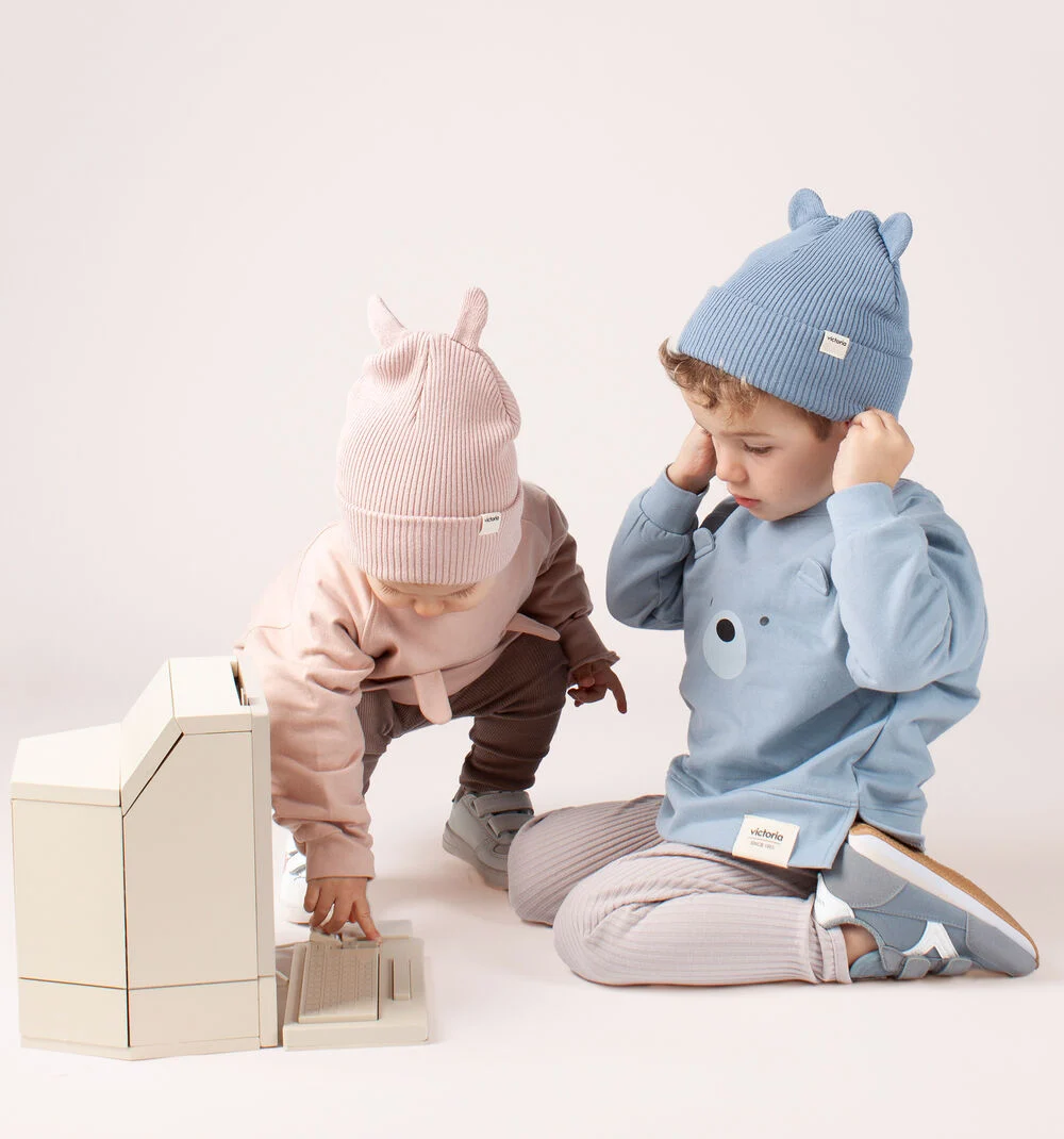 BONNET COTON ANIMAUX Bonnet en coton pour enfants ROSA