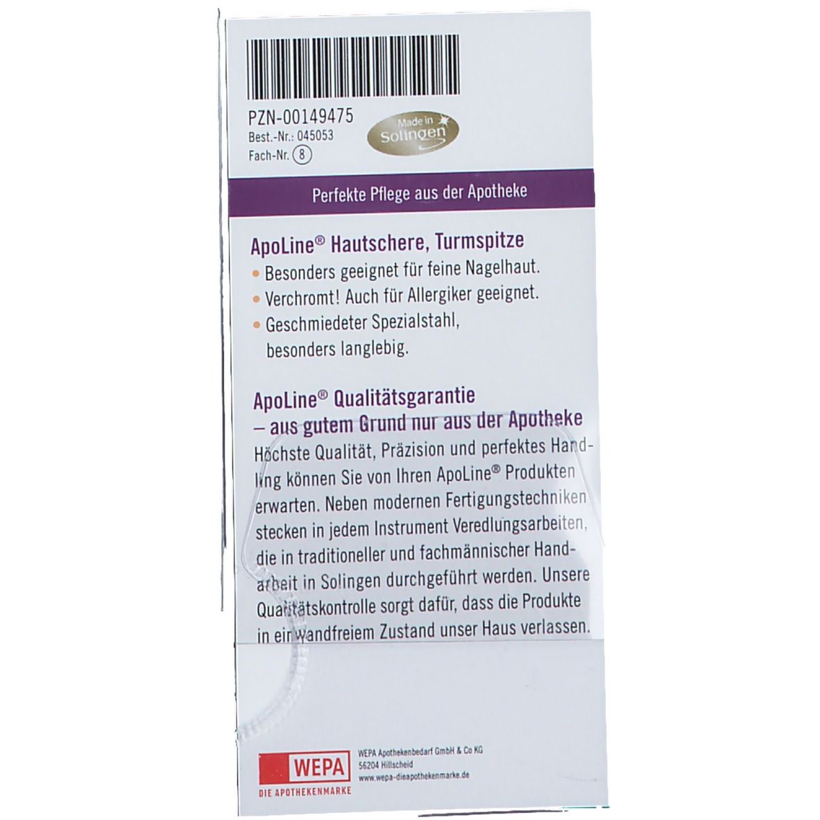 ApoLine® Hautschere mit Turmschmitze