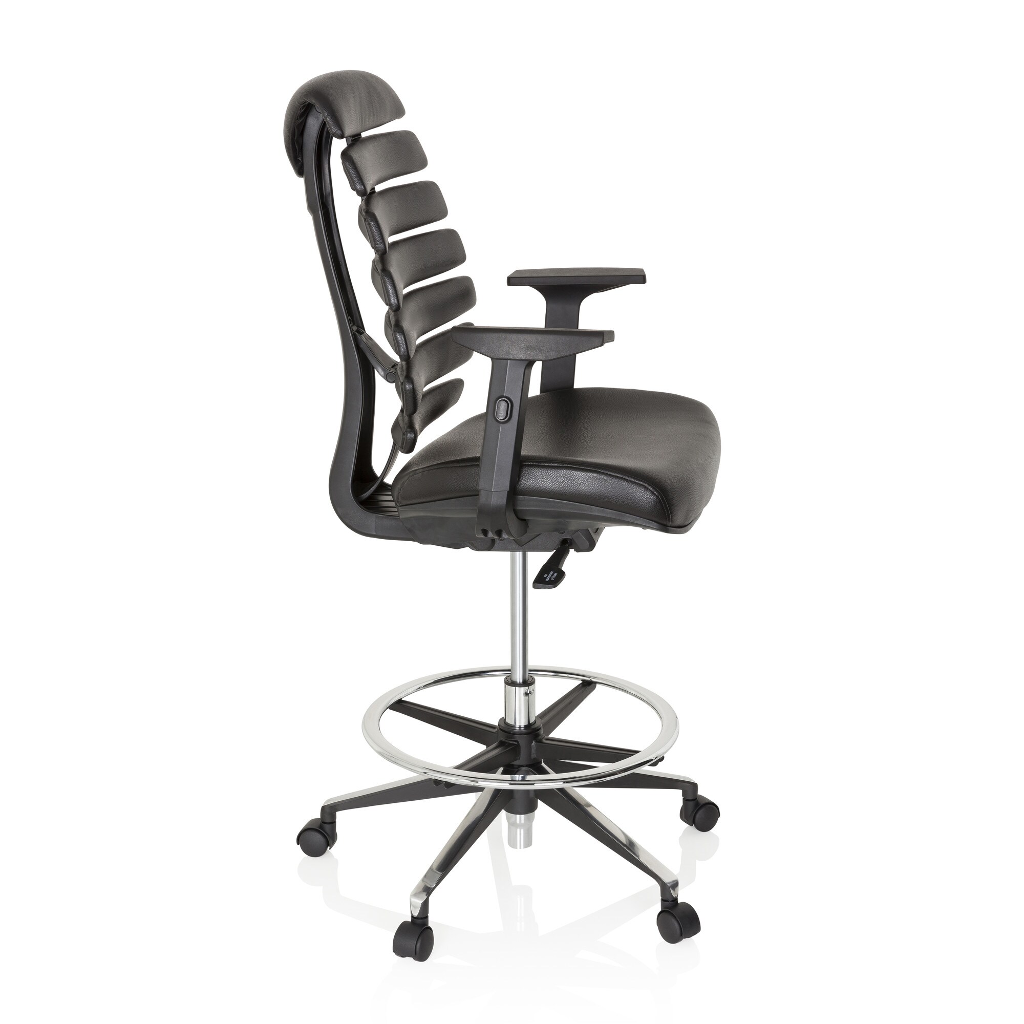 Counterstuhl ERGO LINE II WORK Leder mit Armlehnen (höhenverstellbar) hjh OFFICE