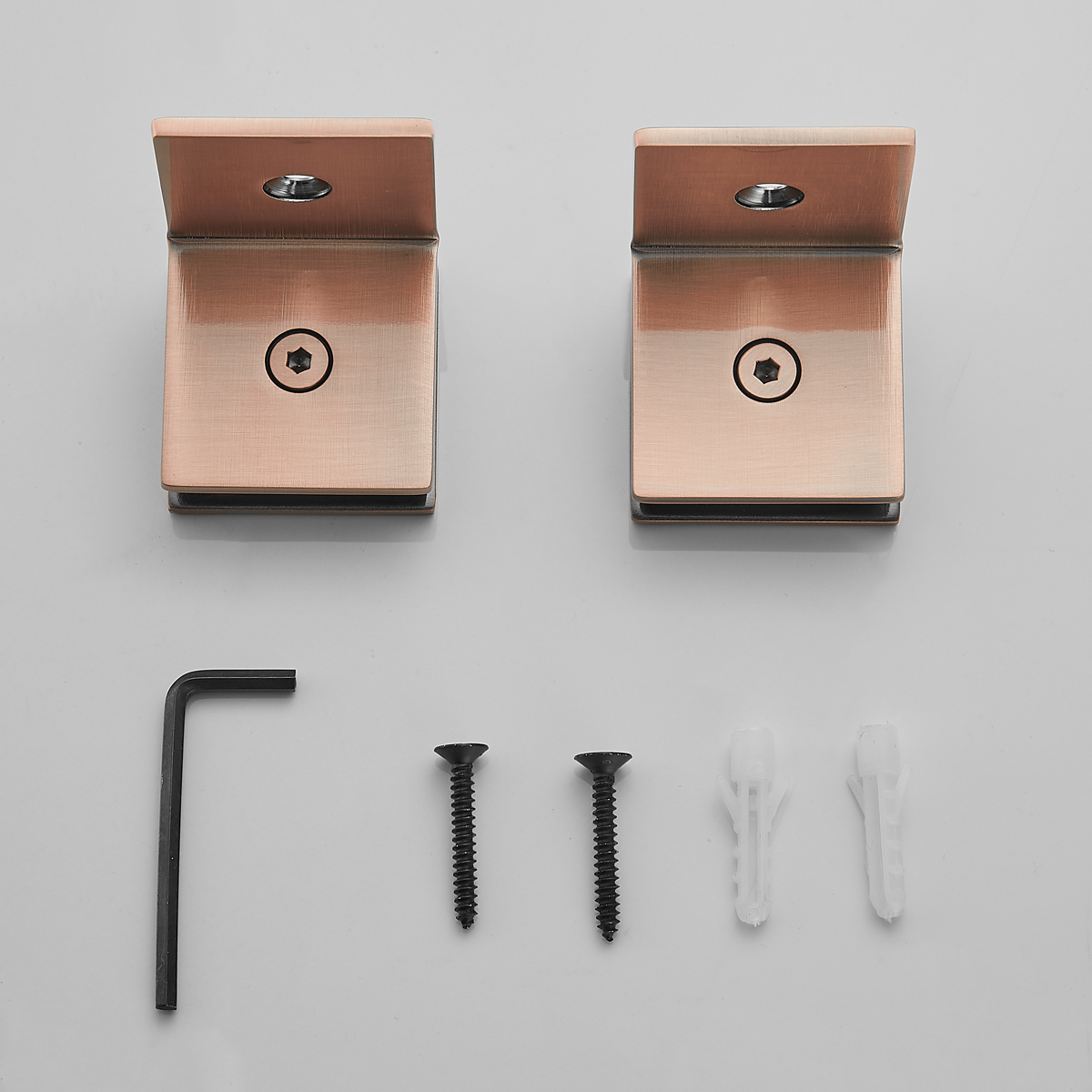 Saniclear Copper profielloze douchecabine 100x80cm met 80cm deur geborsteld koper