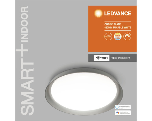 LED plafondlamp CCT 24W 2500 lm 3000-6500 K Ø 43 cm Smart+ WiFi Tunable White Orbis Plate 430 GR wit