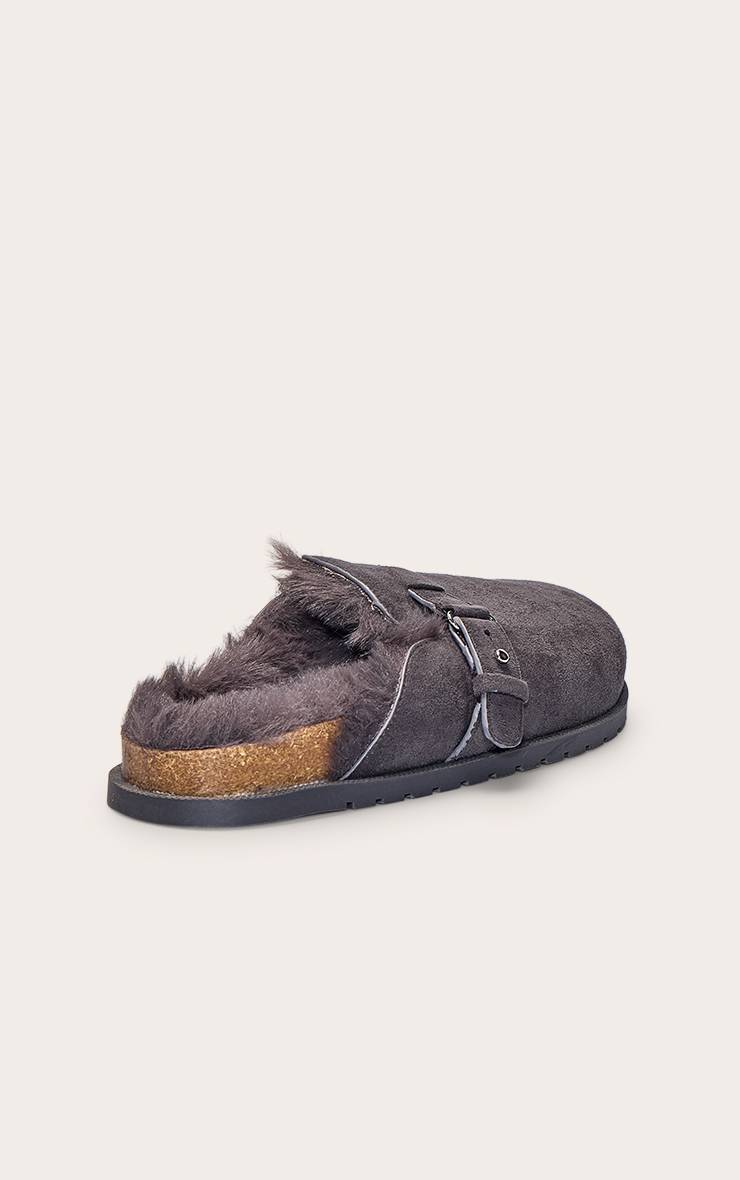 Charbon Mules À Boucle En Synthétique Doublées De Synthétique
