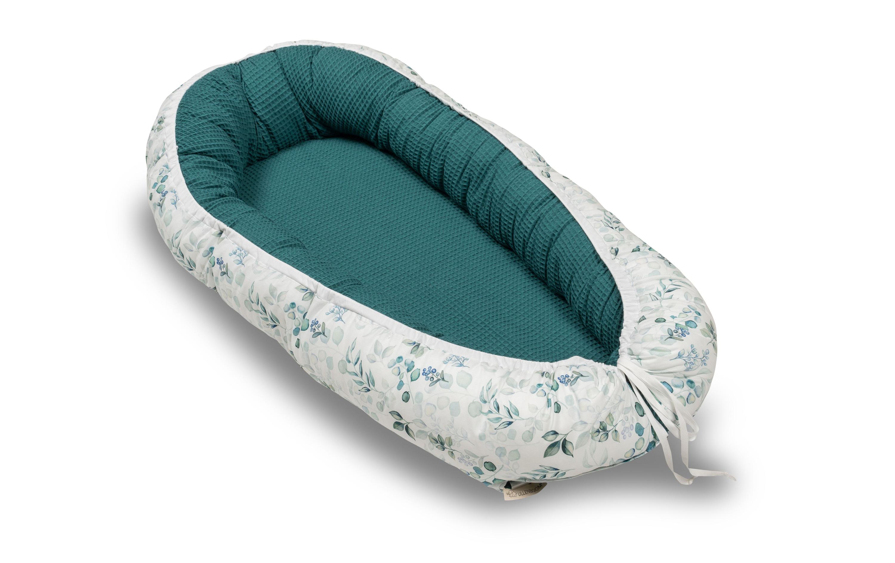 Babynest Eukalyptus Petrol 55 x 95 cmKuschelnest