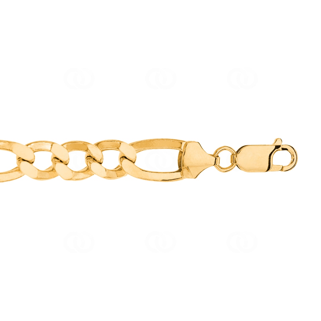 7.7mm Figaroarmband 750/18 K Gelbgold halbmassiv