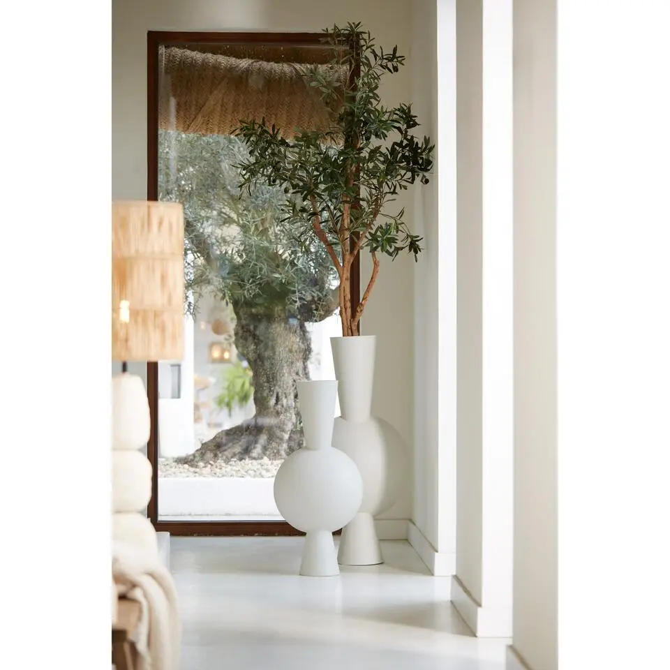 Light & Living - Kavandu vaas deco 37,5x22x81 cm - crème