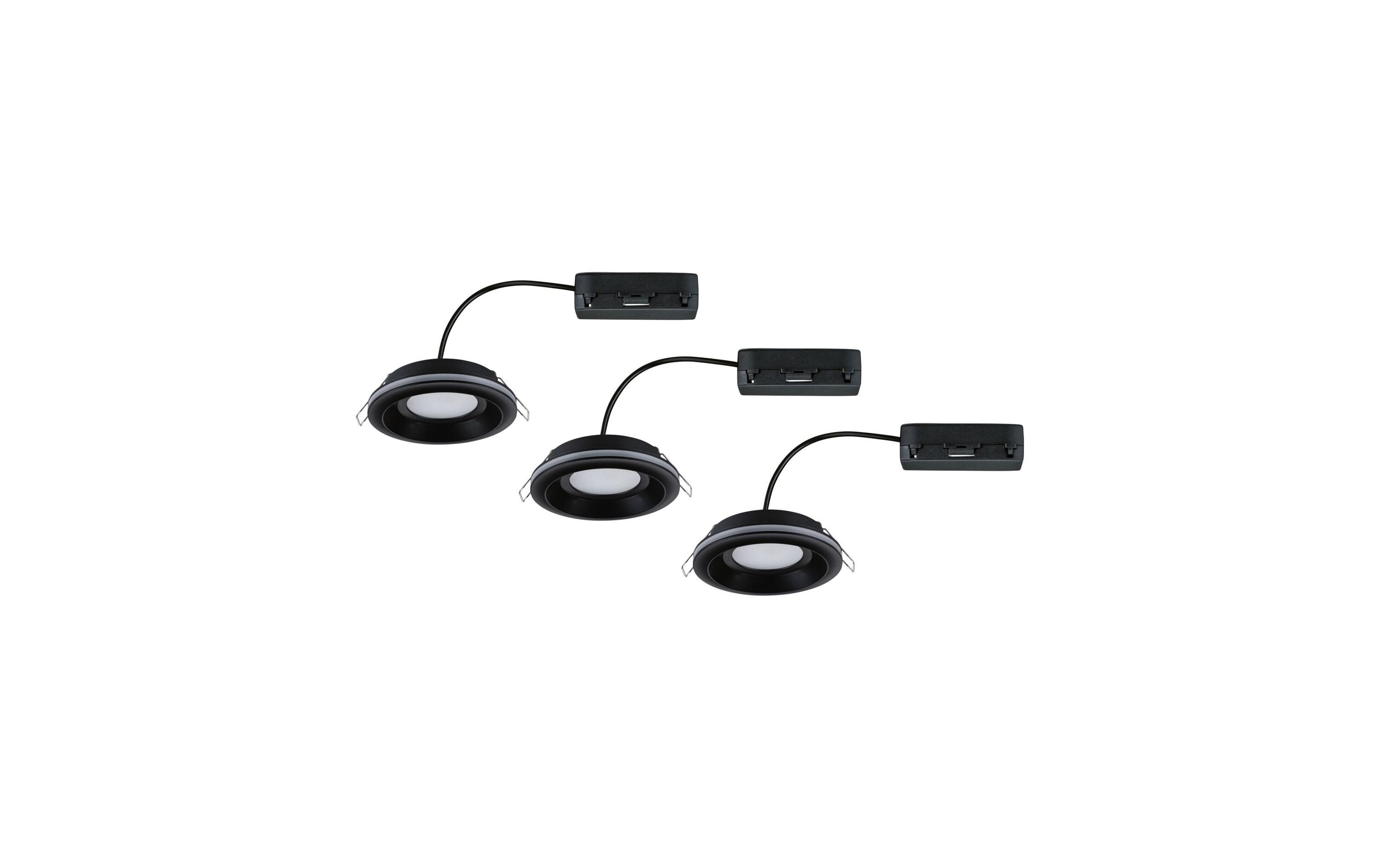 Einbauleuchte LED Sormus 3er-Set SchwarzAtmosphärische Lichtgestaltung im Bad