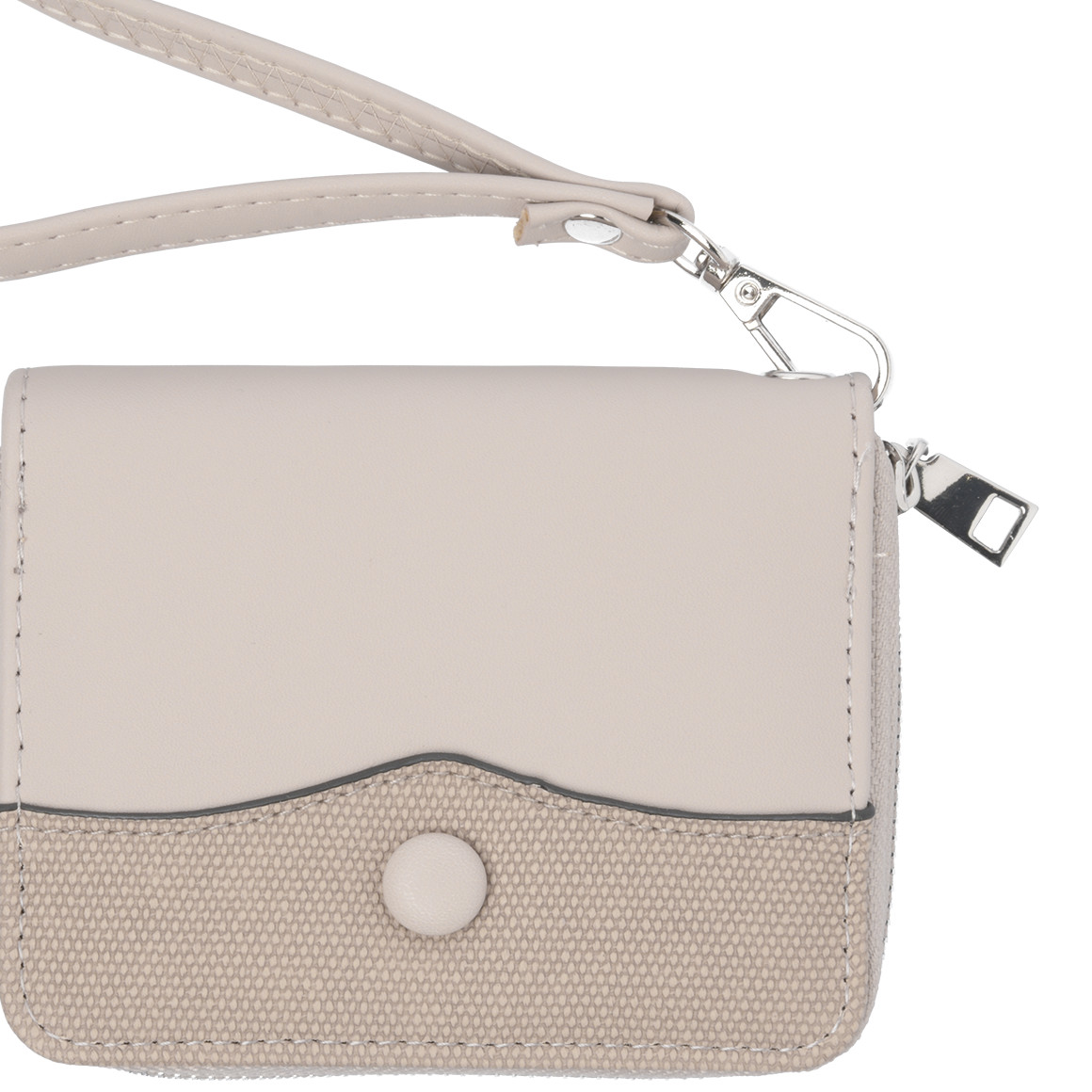 Gina Benotti Damen Geldbörse mit Handgelenkschlaufe beige