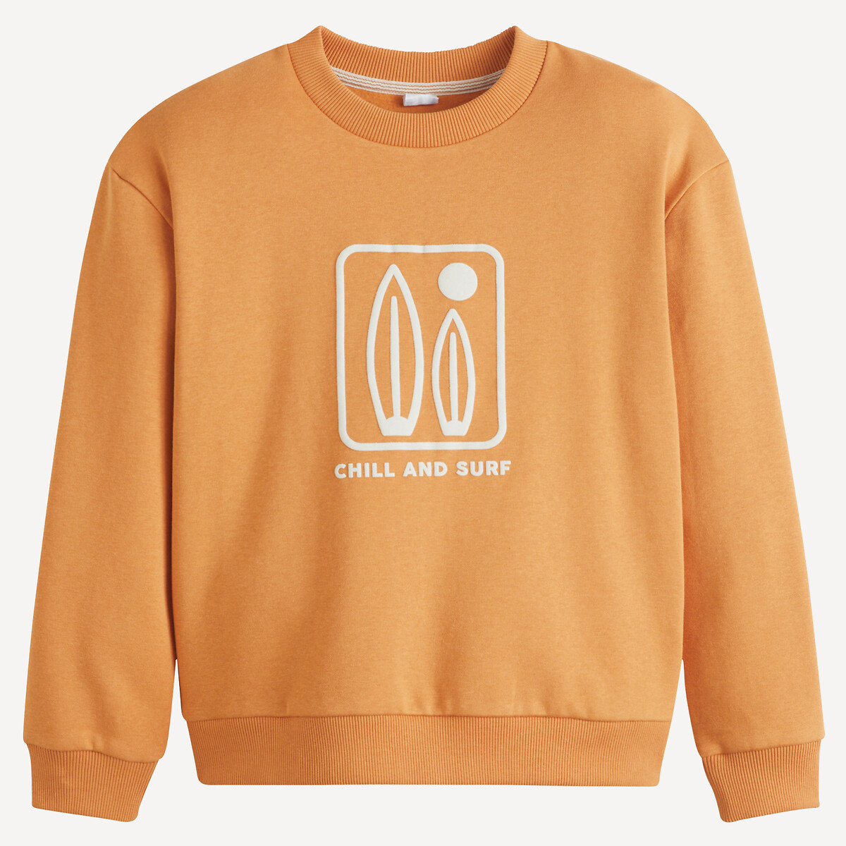 COLEÇÕES LA REDOUTE<br>Suéter Flatten com gola redonda e estampa de prancha de surfe