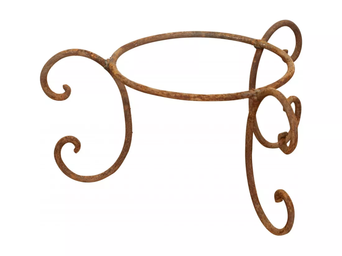 BISCOTTINI Support de Plantes - Fonte avec Finition Antique - Porte-Fleurs - Intérieur et Extérieur - Jardinière - Jardin - Salon - Salle à Manger - Présentoir - Décoratif - 38x38x20 cm