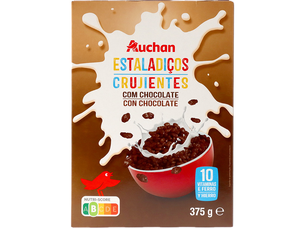 CEREAIS ESTALADIÇOS AUCHAN COM CHOCOLATE 375 G
