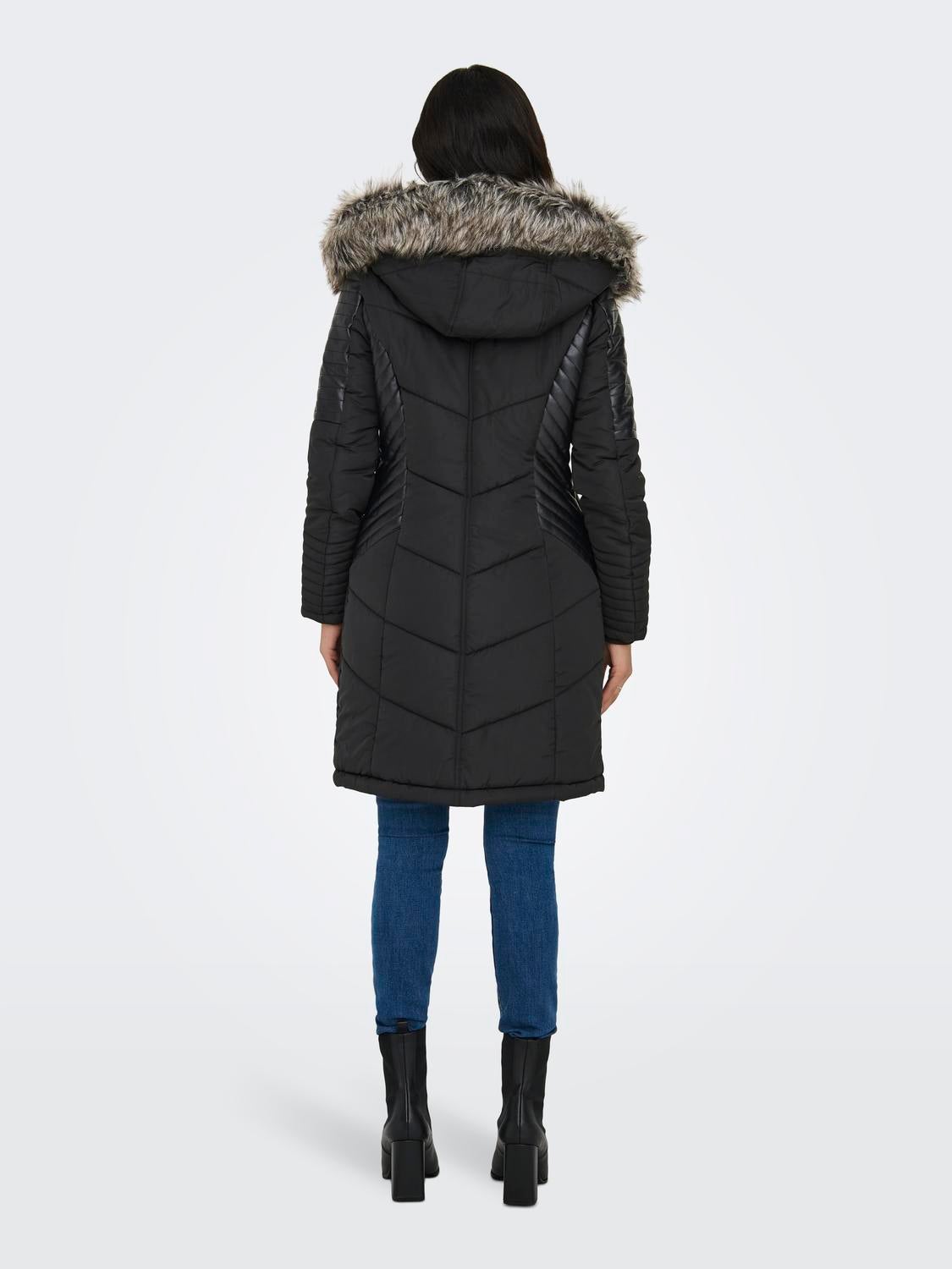 ONLNEWLINETTE Steppmantel Black