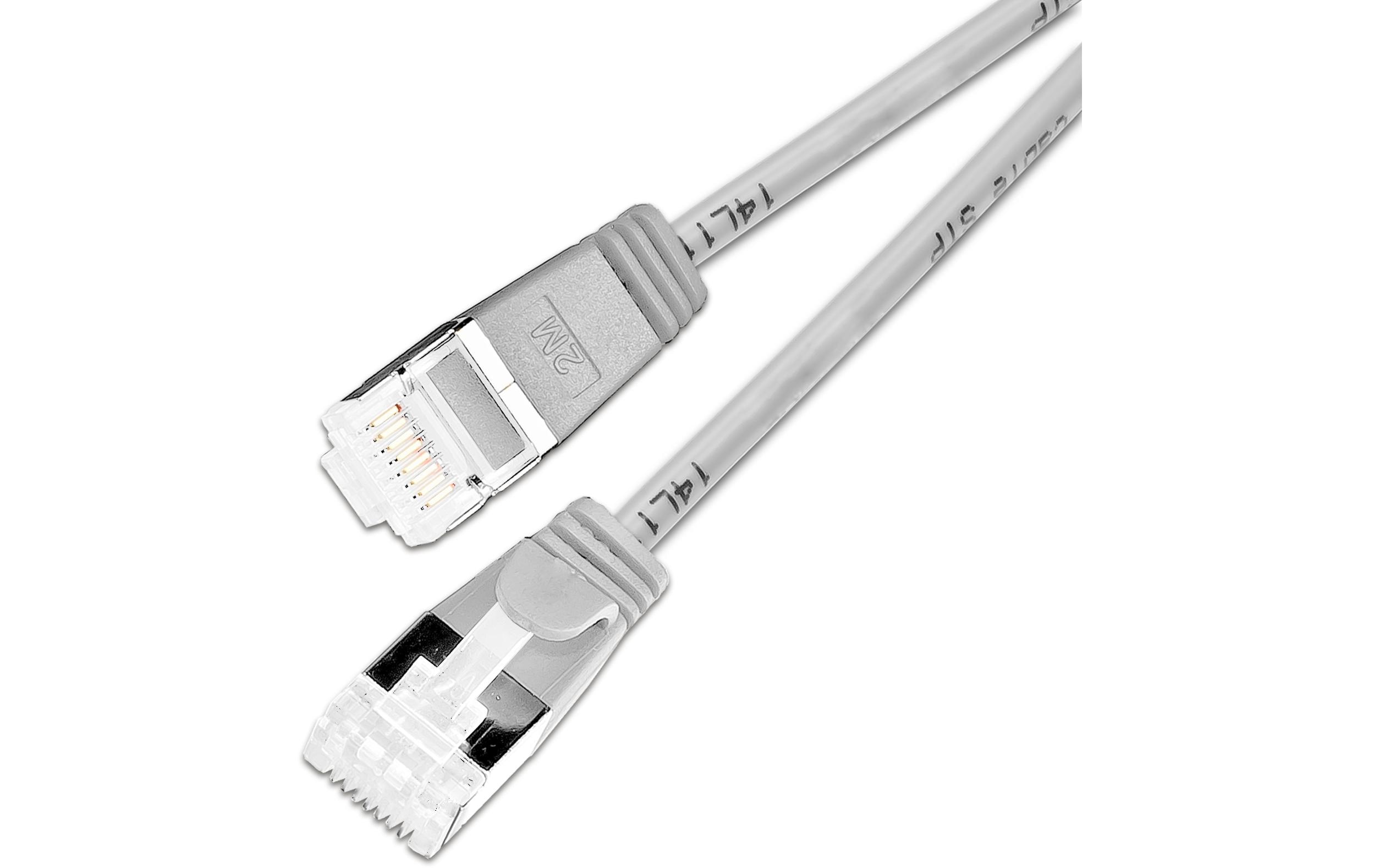 Slimpatchkabel RJ-45, Cat 6A, U/FTP, 0.5 m, Grau, 90-Pack<br>SLIM Multipack, 90x 0.5m KAT6A Patchkabel, grau
