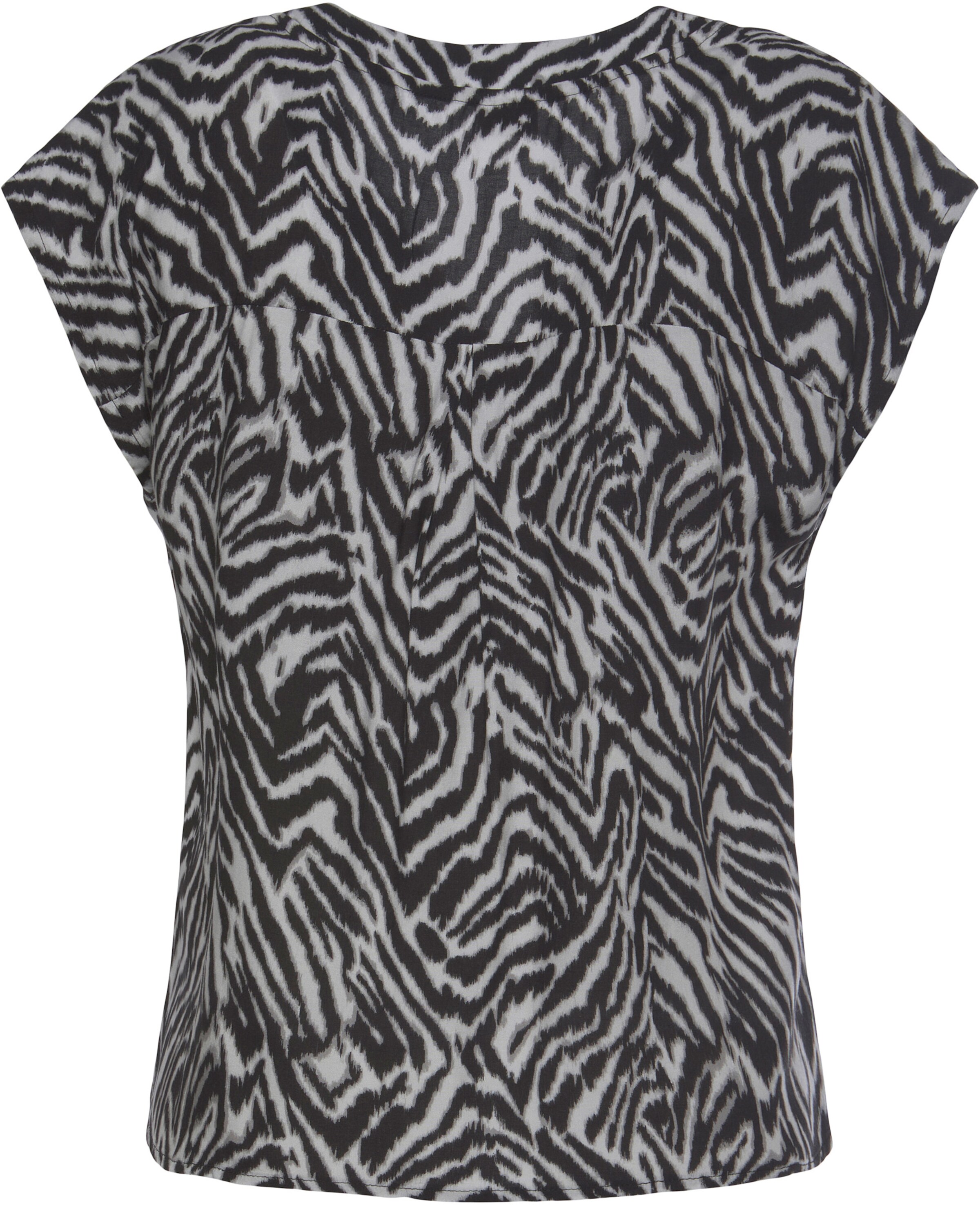 LASCANA Schlupfbluse in schwarz-creme-bedruckt