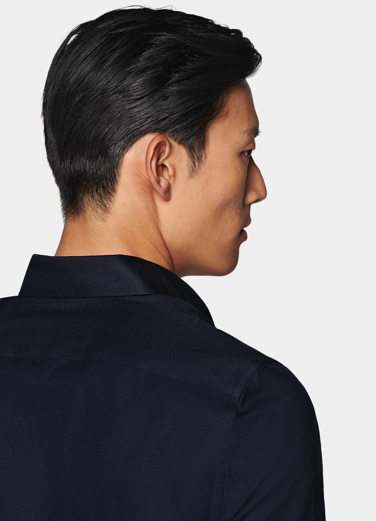 Chemise coupe ajustée en oxford royal bleu marine