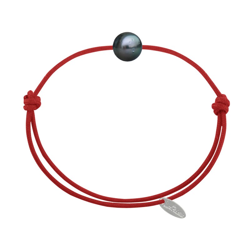 Bracelet Lien Perle de Tahiti - Rouge