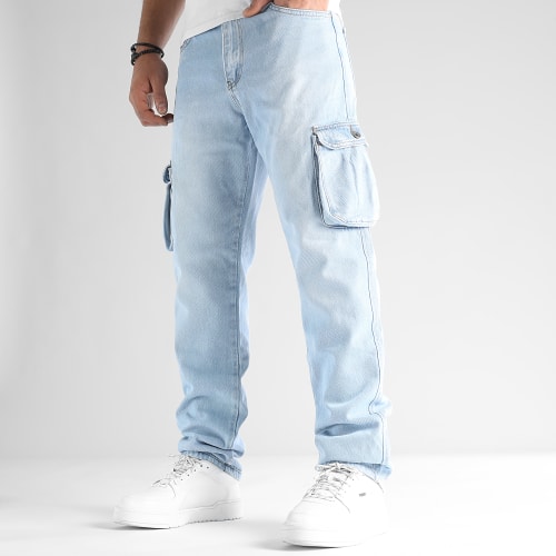 Jean Relaxed Fit Avec Poches Cargo 2787 Bleu Denim Wash