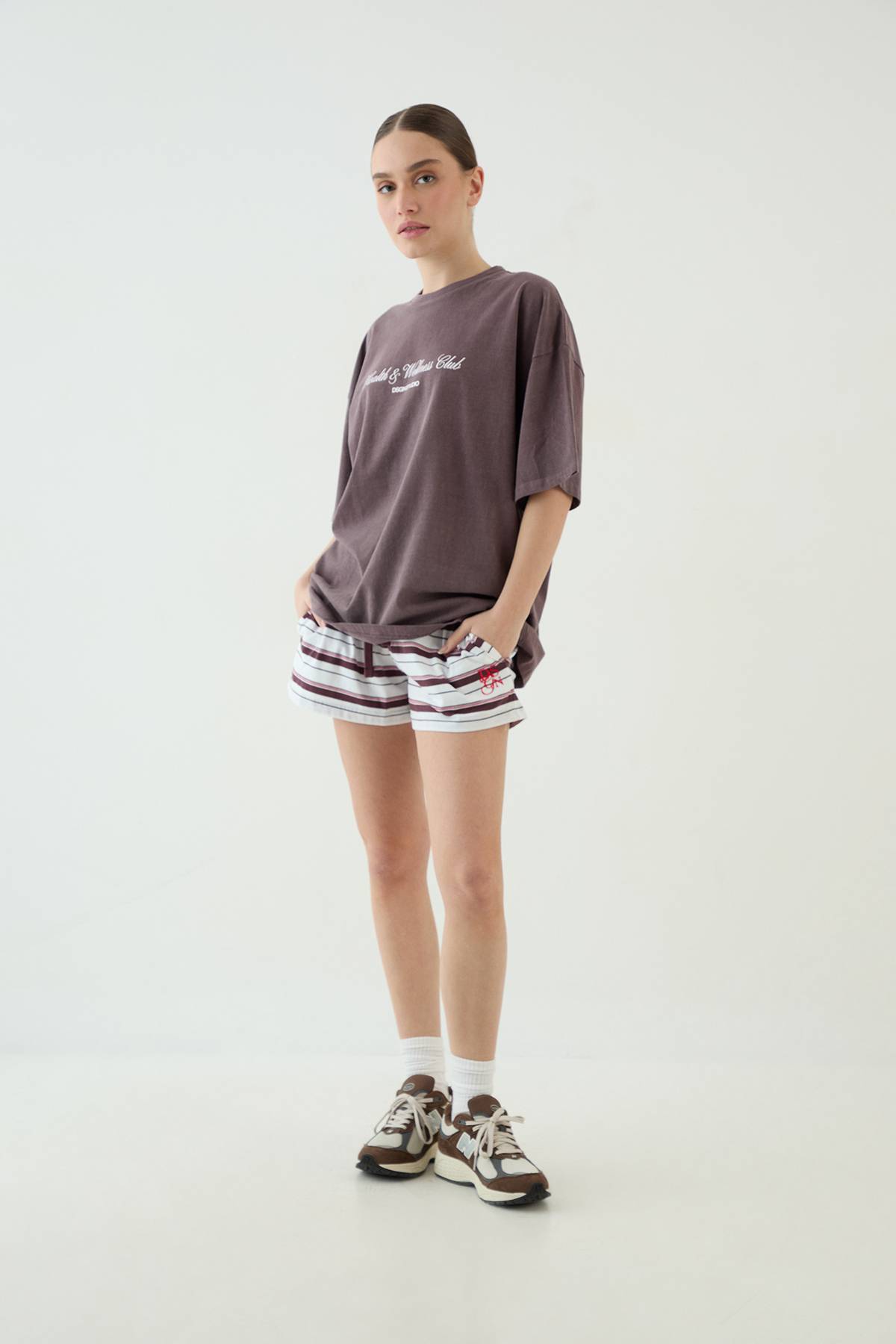 T-shirt Oversize Imprimé Club Santé Et Bien-être Dsgn Studio