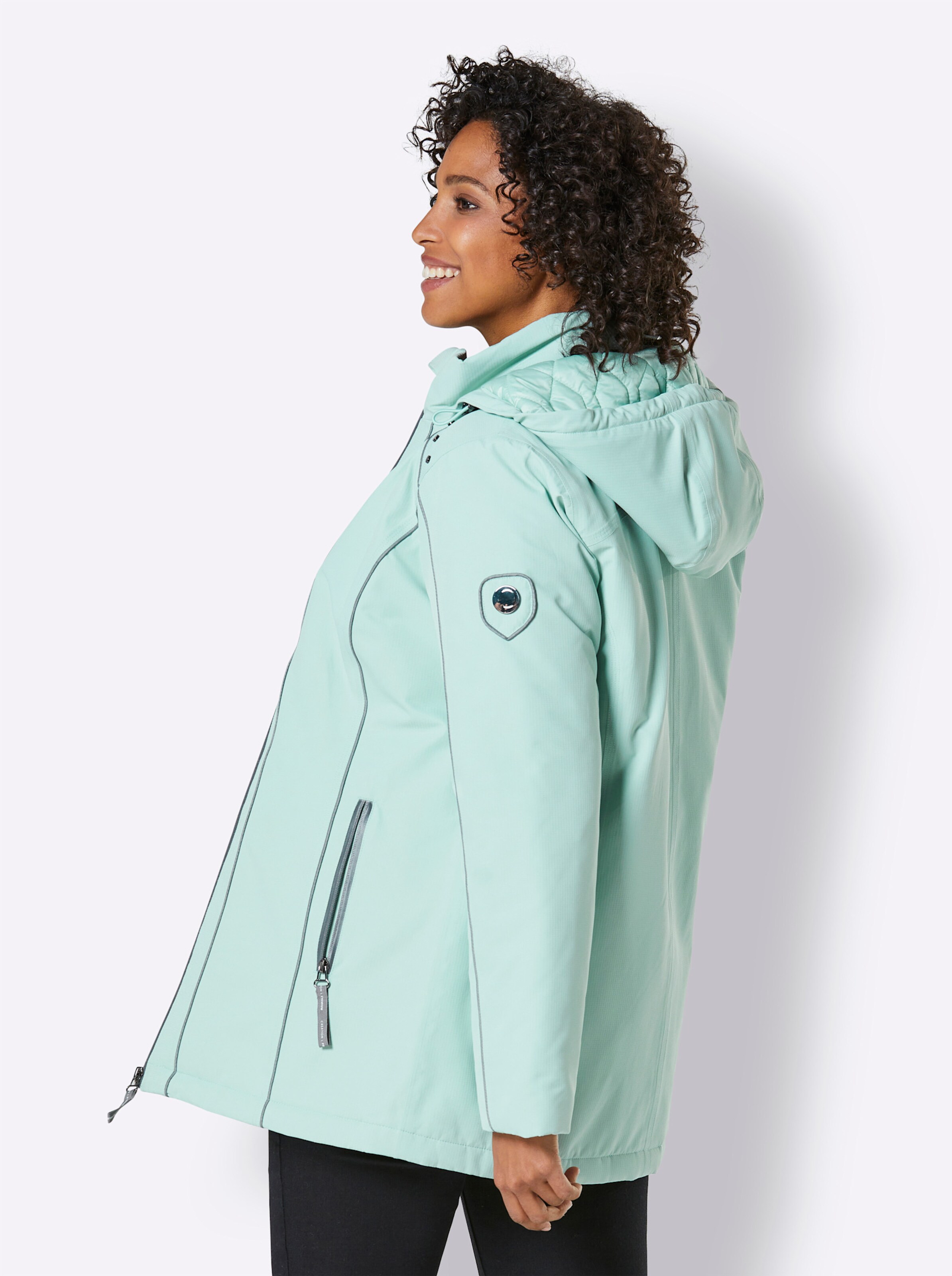 CREATION L PREMIUM Texventure-Jacke in kalkmint