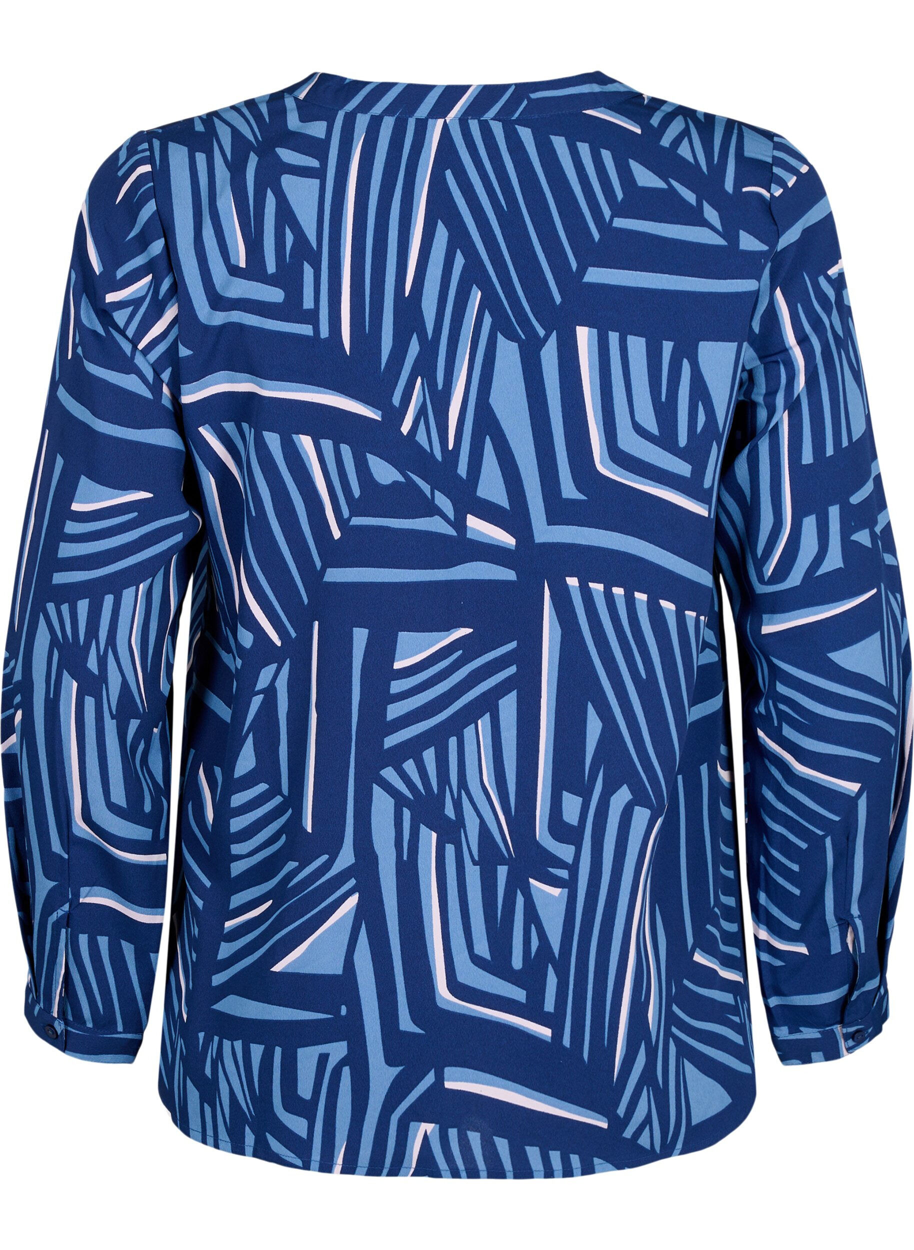 FLASH - Langærmet bluse med print
