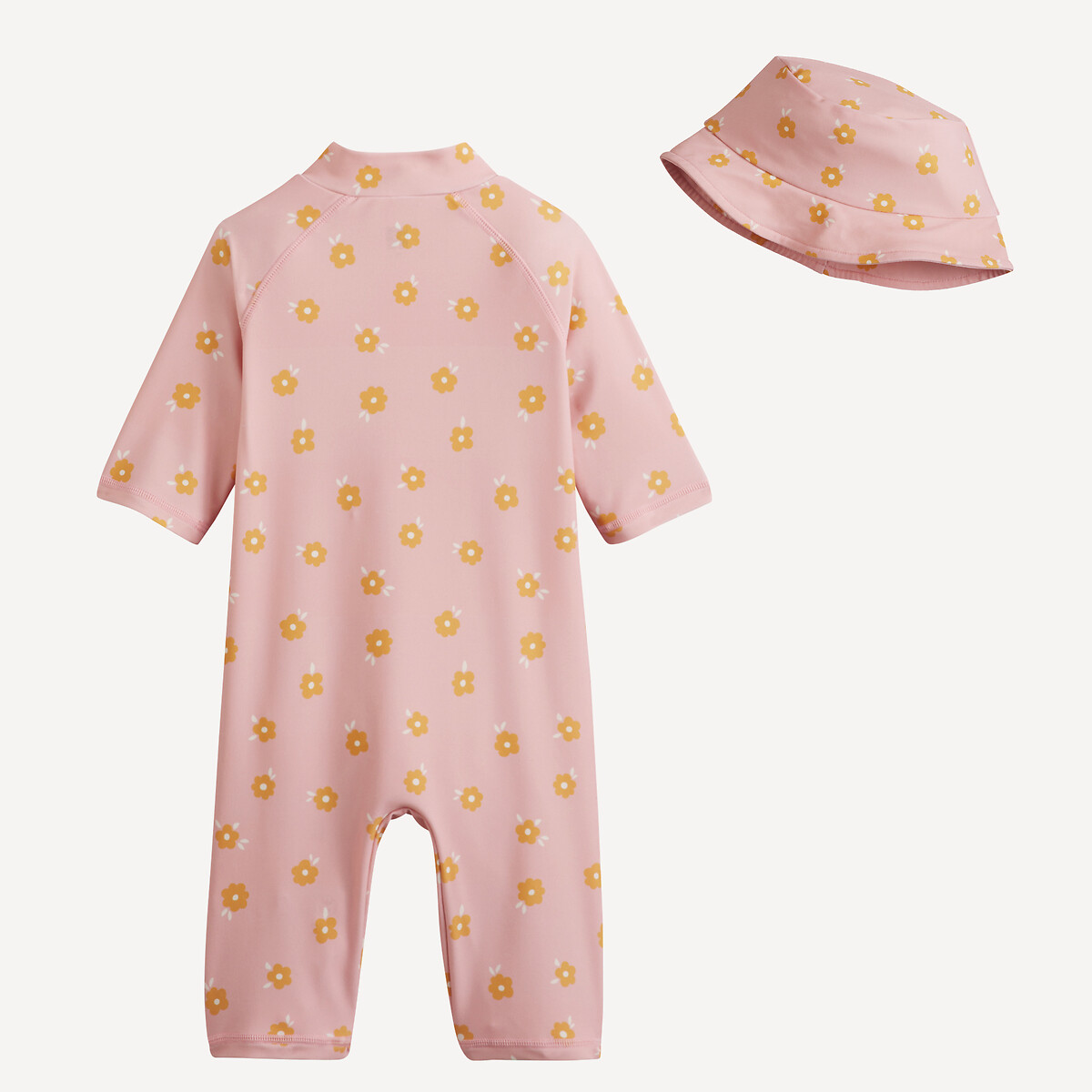 COLEÇÕES LA REDOUTE<br>Maiô com estampa floral e chapéu