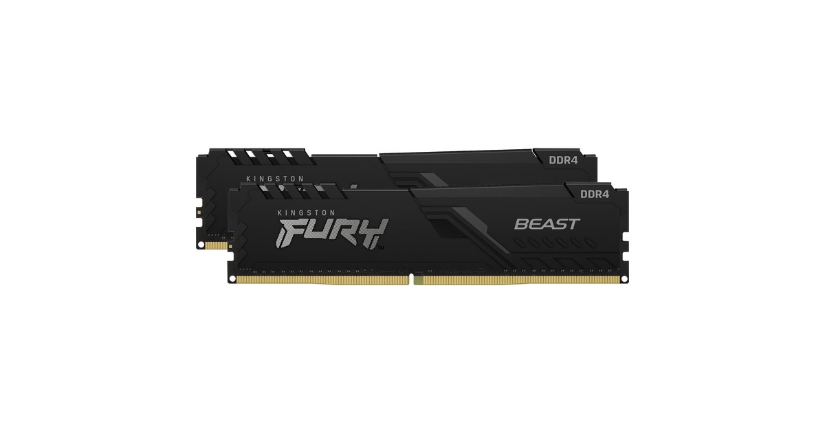 Kingston FURY64 GB DDR4-3600 Kit werkgeheugen  (Zwart, KF436C18BBK2/64, Beast, XMP 2.0)