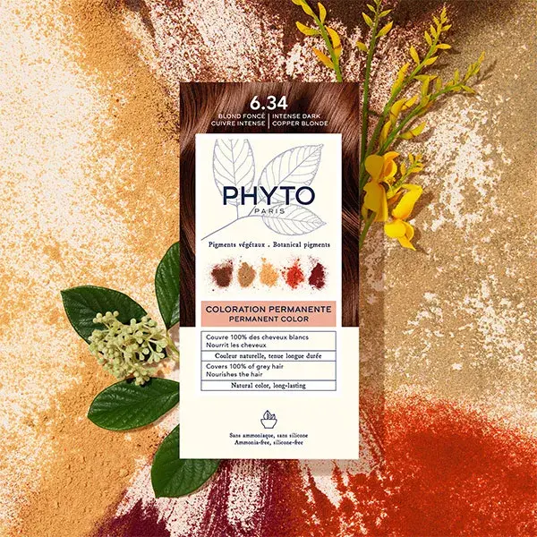 Phyto Coloration 6.34 Blond Cuivré Kit Coloration Permanente 110ml