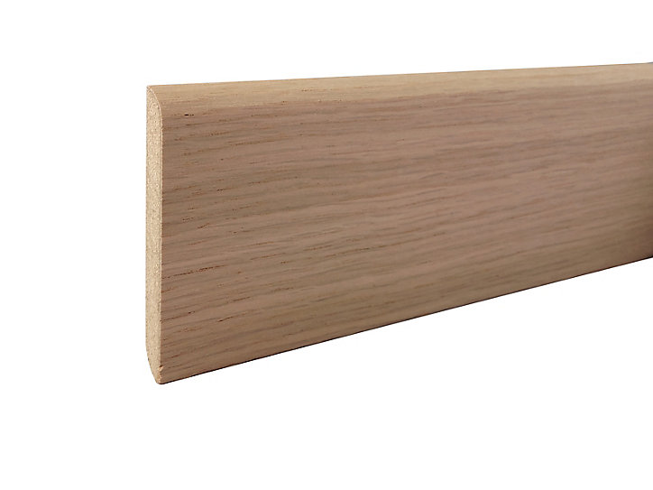 Plinthe arrondie MDF plaqué chêne 223 x 8 cm, ép.14 mm