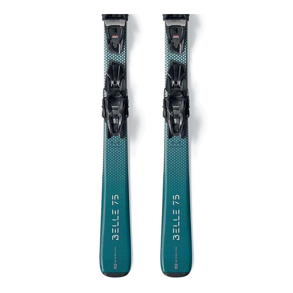 Nordica BELLE 75 - Skis all mountain + Fixatons TP2 COMPACT 10 FDT black/anthracite Femme turquoise/blanc/noir/anthracite