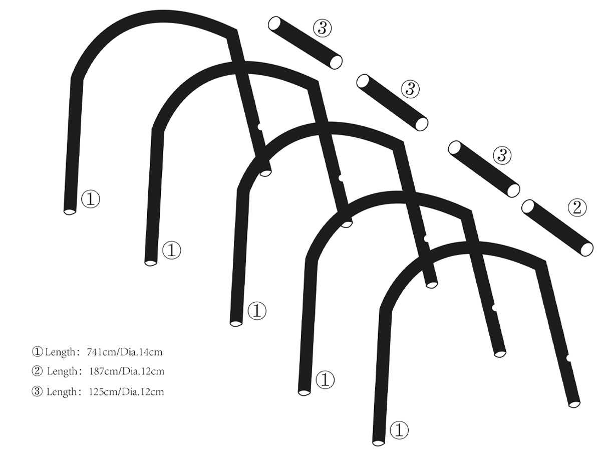 Obelink Hudson 6/Miami 6 Poly hoofd airtube