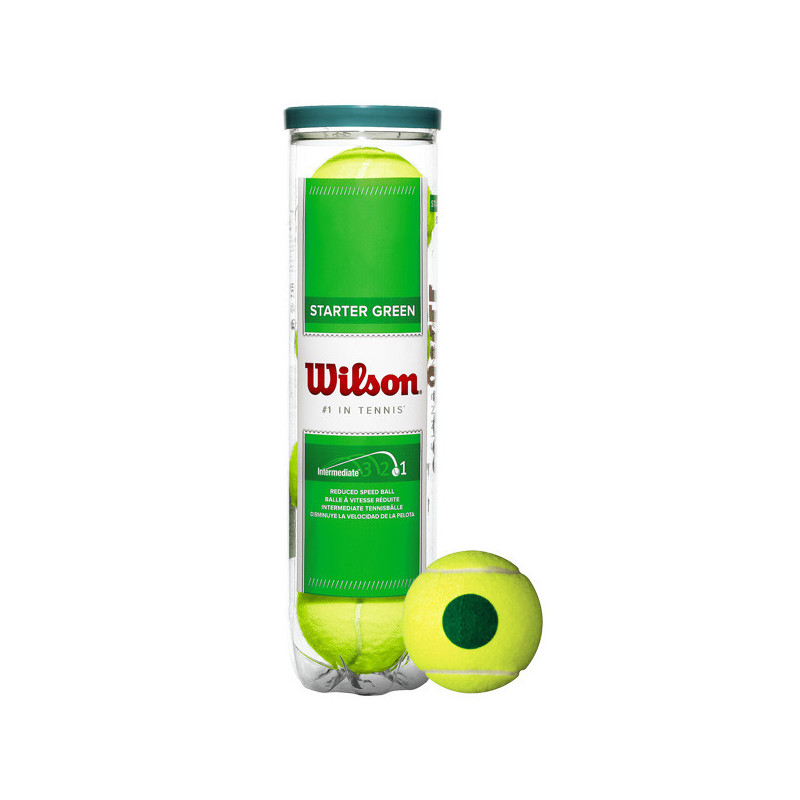 Tube 4 balles Wilson Starter Play Green