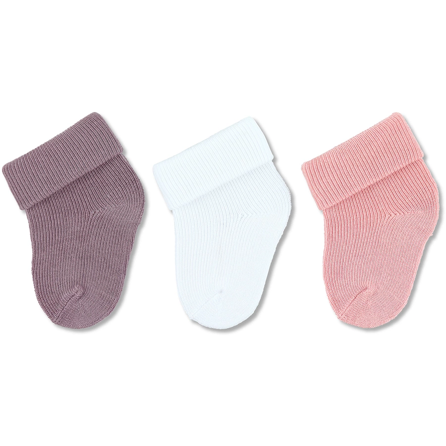 Sterntaler Erstlingssöckchen uni, 3er-Pack lila