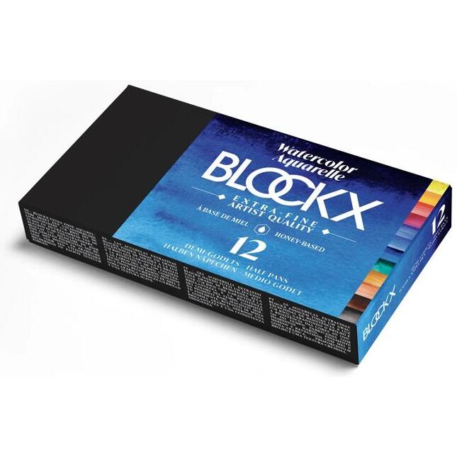 Aquarelle Boite Métal + 12 demi-godets