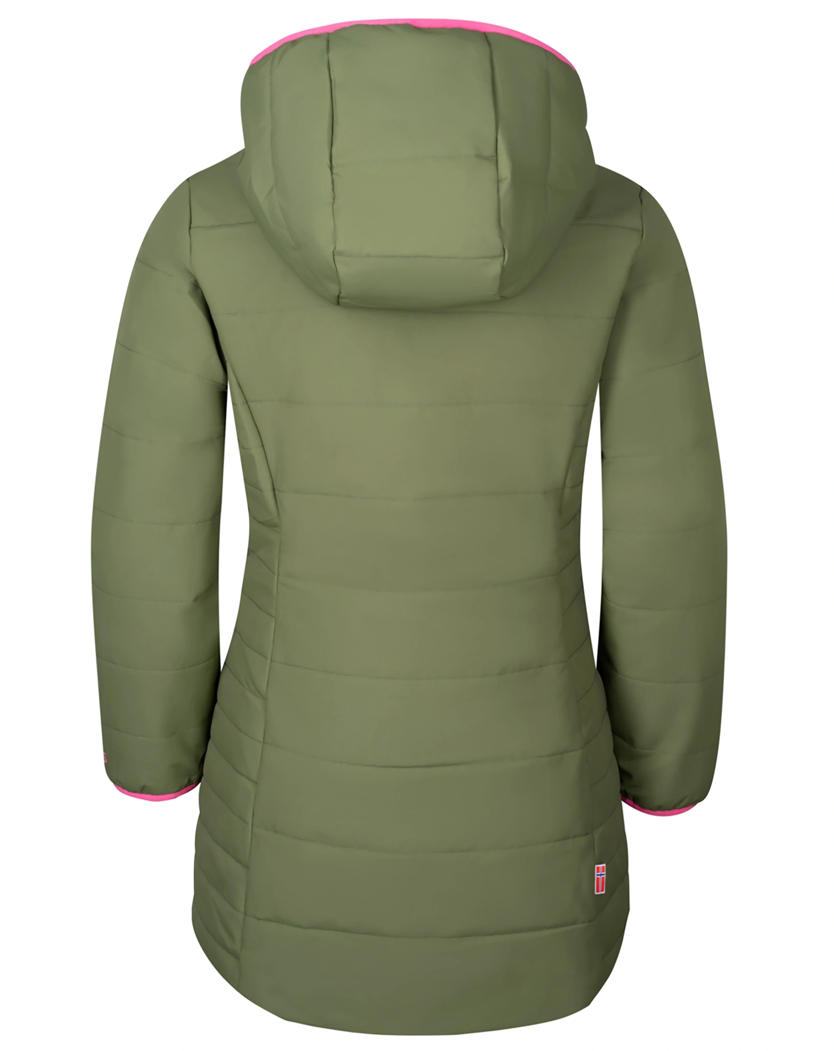 Steppmantel GIRLS STAVANGER in olive/magenta