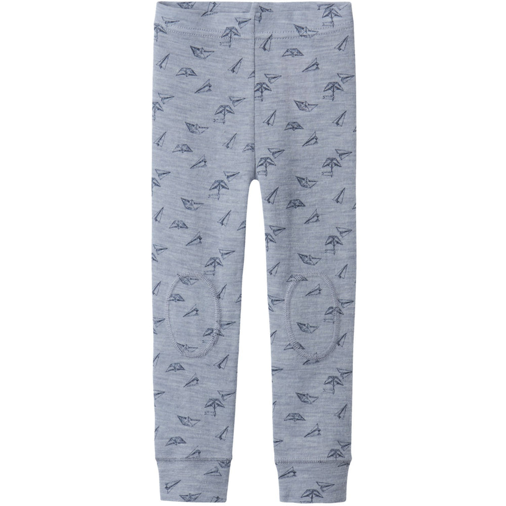 Køb Name It Tradewinds Aop Wang Uld Rib Long Johns Aop | Luksusbaby