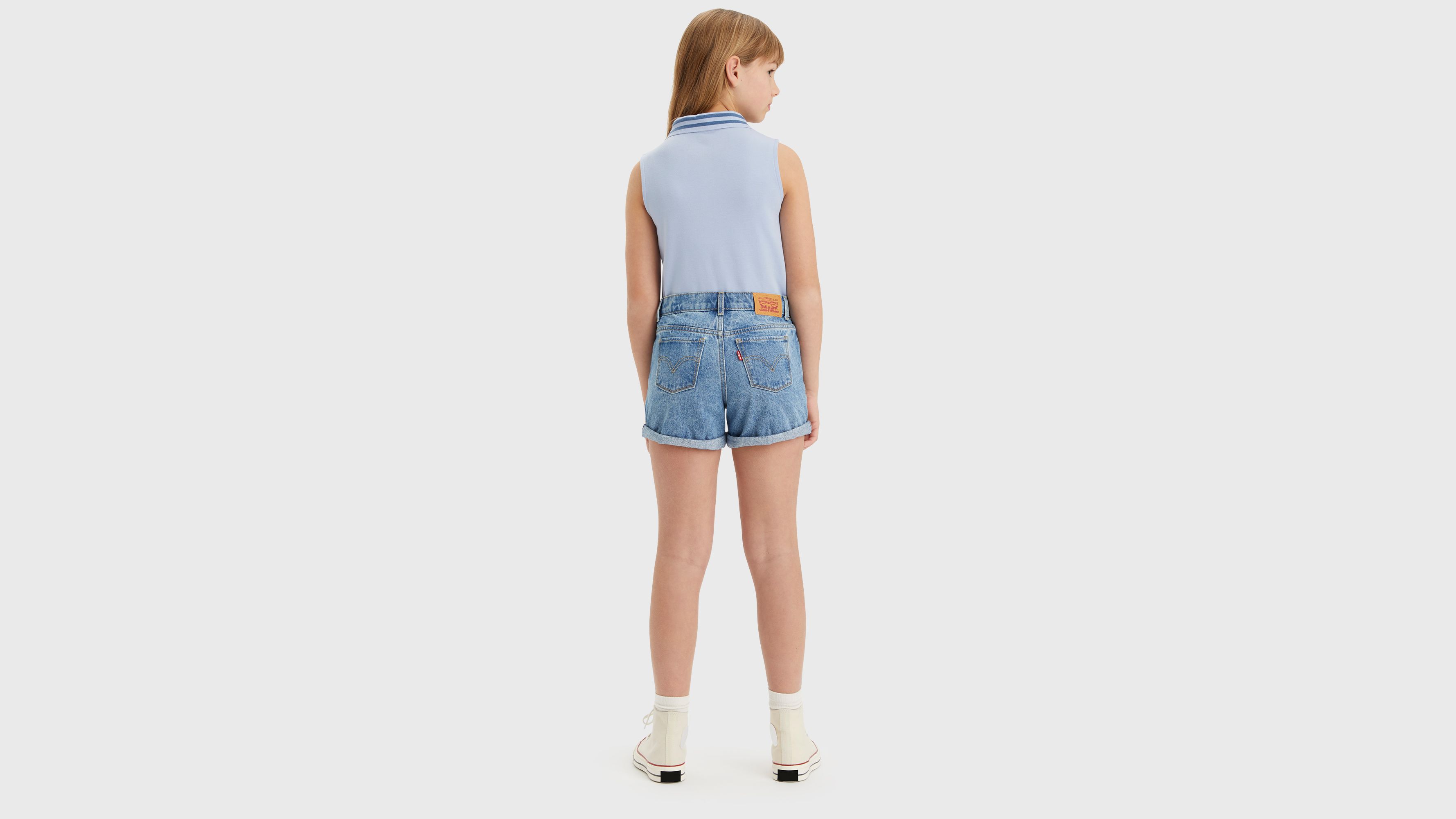 Ado short mini Mom avec revers - Vibe Check - Bleu