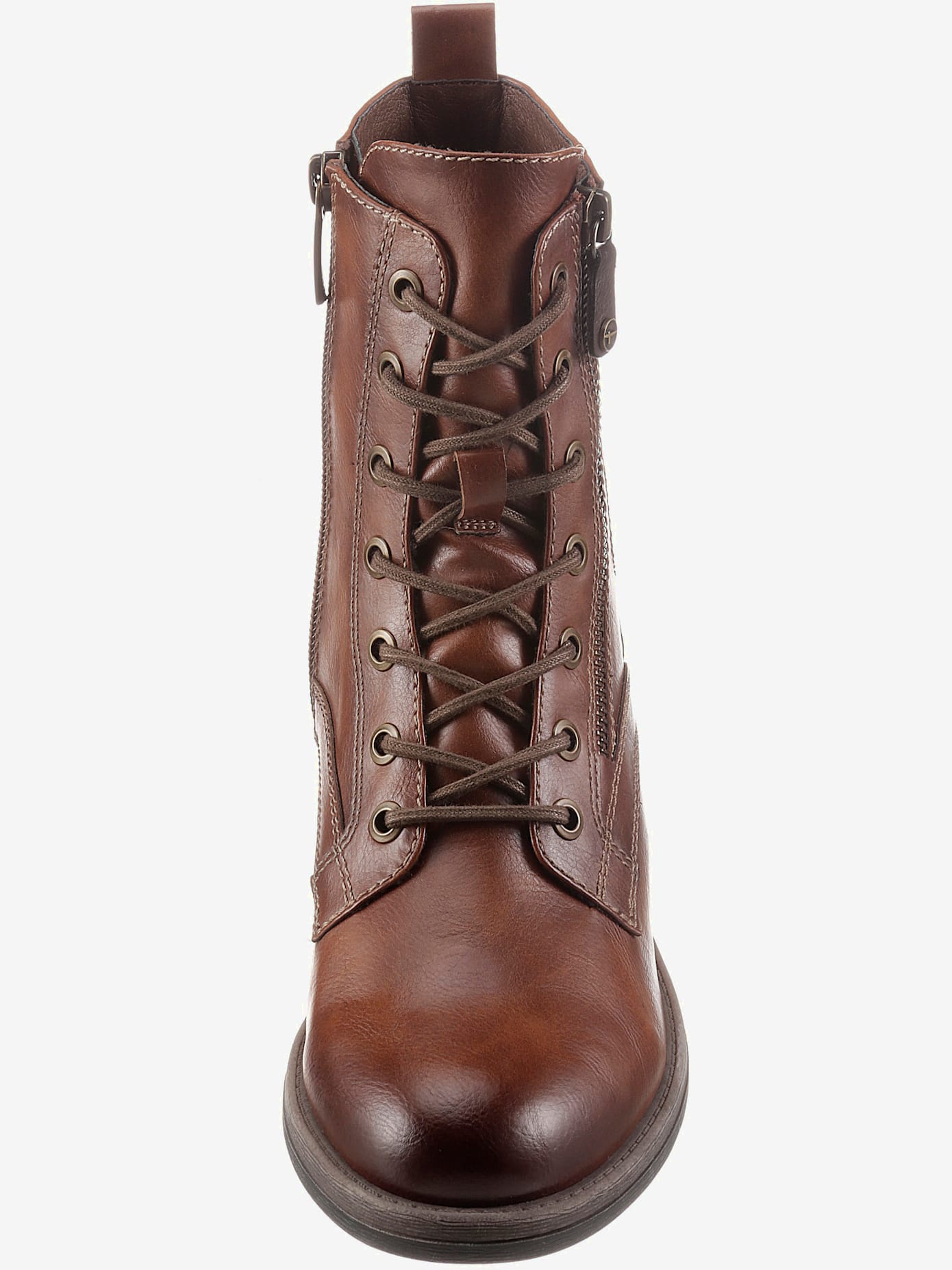 Bottines à lacets laçage et glissière