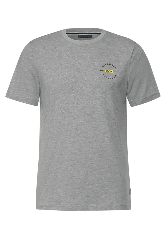 T-Shirt mit Prints - silver grey melange